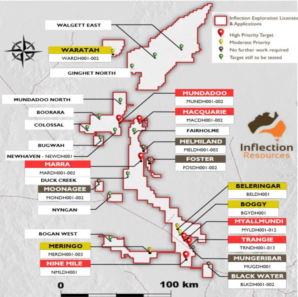 Figure 3 Northern Nsw Project – Drill Target Location And Status Map